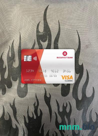 Hungary Budapest bank visa classic card wygląd fotograficzny skan PSD + zdjęcie
